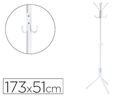 Cabide metalico q-connect branco 8 suportes 173x51 cm , Q-connect , 152881 , 5706002171179